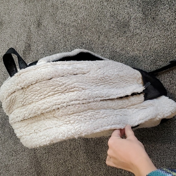 Pink VS Rare Sherpa Large Campus Backpack - Picture 7 of 14